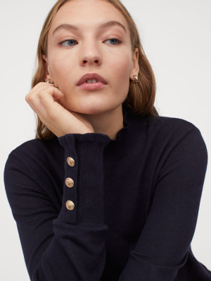 Knit Mock-turtleneck Sweater