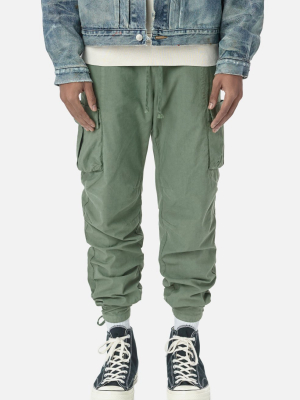 Back Sateen Cargo Pants / Olive