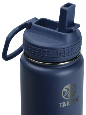 Takeya 18oz Actives Insulated Stainless Steel Water Bottle With Straw Lid