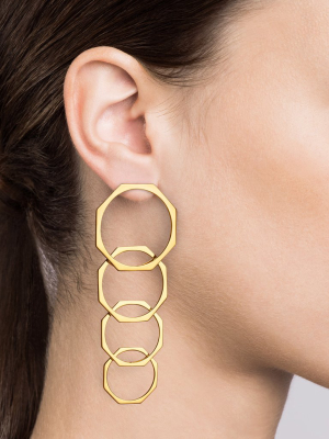 Octet Earrings, Gold Vermeil