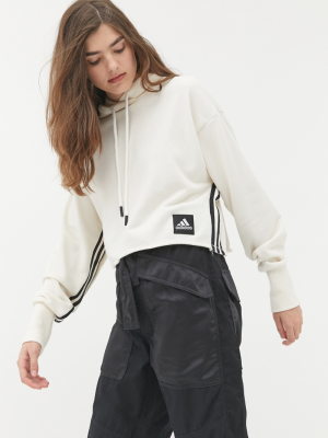 Adidas Recycled Cotton Cropped Hoodie Sweatshirt