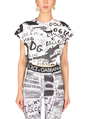 Dolce & Gabbana Cropped Crewneck T-shirt