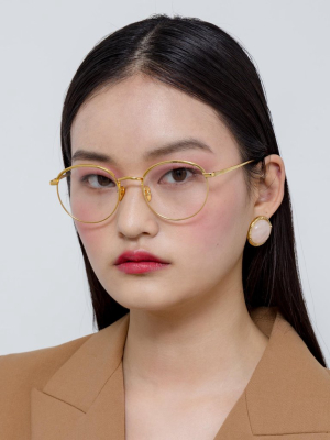 The Marlon | Oval Optical Frame In Yellow Gold (c5)