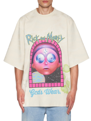 Oversized T-shirt With Rick And Morty Prints