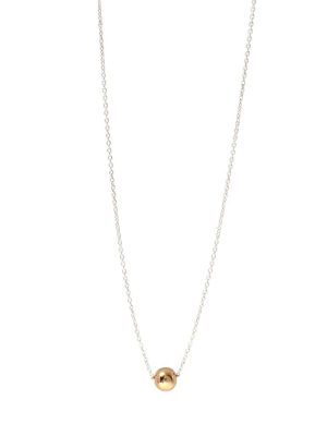 Bb Orbit Necklace / 14kt Yellow Gold & Sterling Silver