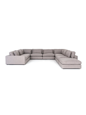 Bloor 8 Piece Sectional With Ottoman In Chess Pewter