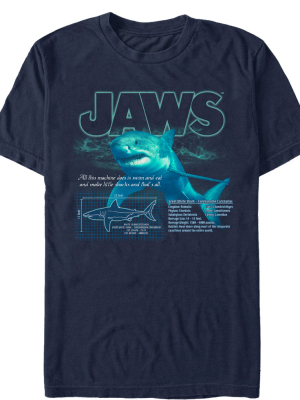 Men's Jaws Shark Blueprint T-shirt