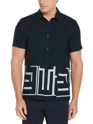 Engineered Maze Print Shirt