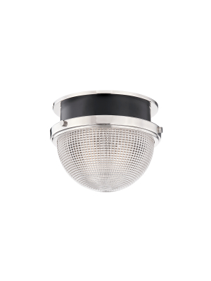 Hudson Valley Lighting Lucien Ceiling Lamp - Polished Nickel & Clear Prismatic