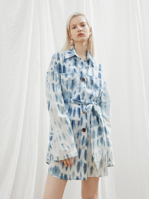 Keiko Shirt Dress Bio Indigo