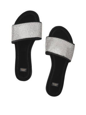 Victoria's Secret Embellished Velvet Slides