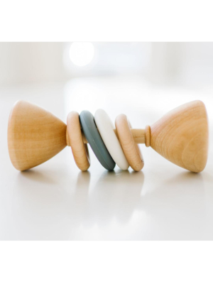 Silicone + Wood Rattle