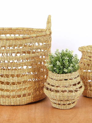 All Natural Lace Storage Basket