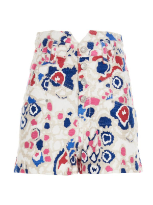 Isabel Marant Abstract Pattern Print High-rise Shorts