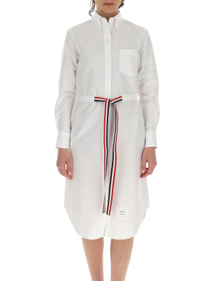 Thom Browne Belted Midi Shirt Dress