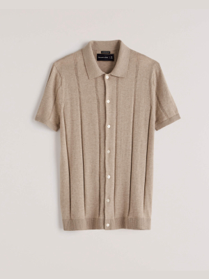 Button-up Knit Polo