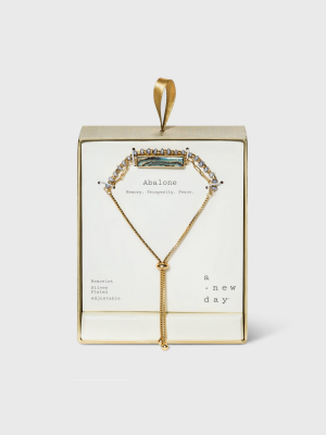 Semi-precious Double Strand Bolo Bracelet - A New Day™