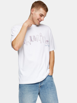 Skyline Sketch T-shirt In White