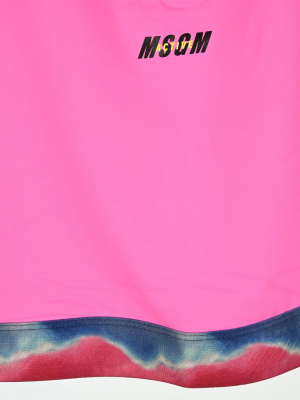 Msgm Logo Printed Sports Bra