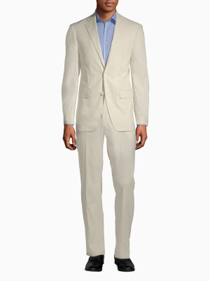 Slim Fit Linen Blend Suit Jacket