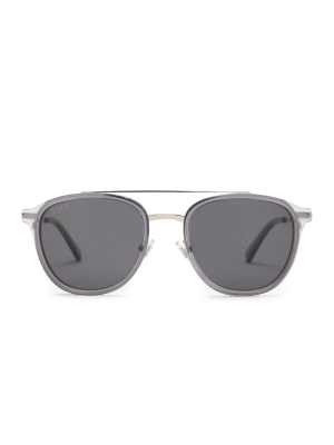 Camden - Smoke Crystal + Grey Polarized Sunglasses