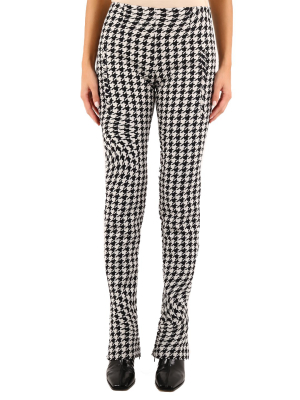 Off-white Houndstooth Patterned Trousers