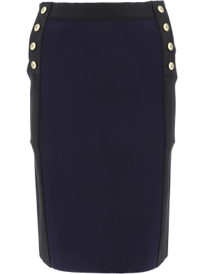 Givenchy Buttoned Detailed Two-tone Skirt