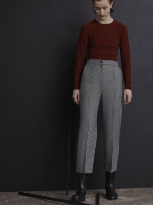 Cropped Wide Leg Trousers