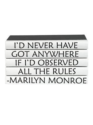 Candelabra Home Books - Quotations Series: Marilyn Monroe / "if I'd Observed All The Rules..."