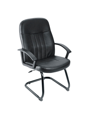 Executive Leather Budget Guest Chair Black - Boss Office Products