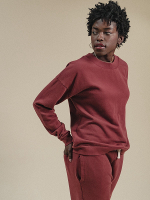 René Jogger Sweatshirt - Brick