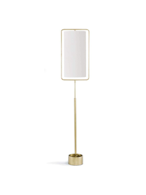 Geo Rectangle Floor Lamp (natural Brass)
