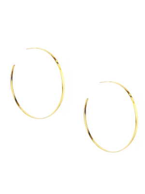 Sterling Flat Metal Hoop