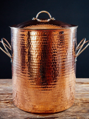 Big, Beautiful Recycled Copper Stock Pot