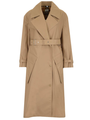 Burberry Lapel Collar Belted Trench Coat