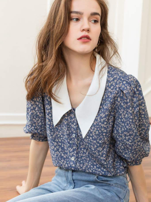 Wellesley Floral Collar Blouse