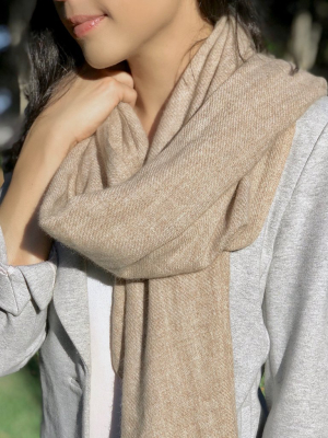 Bisque Handloom Cashmere Scarf