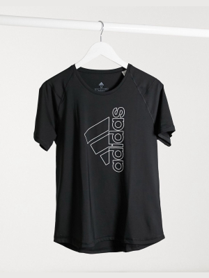 Adidas Training Logo T-shirt In Black