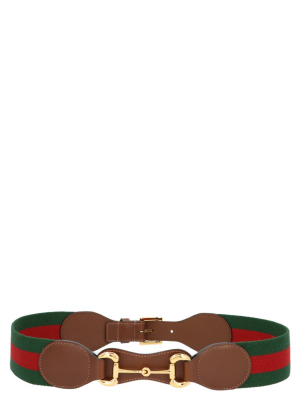 Gucci Web Horsebit Buckle Belt