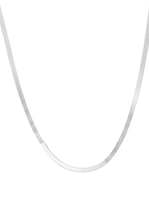 Sterling Silver 16" Herringbone Chain Necklace