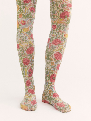 Rose Field Printed Tights