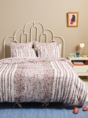 Embellished Sweet Pea Duvet Cover