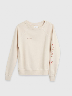 'choose Joy' Organic Cotton Pullover