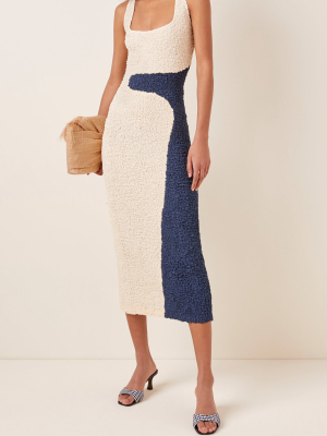 Sloan Two-tone Modal Midi Dress