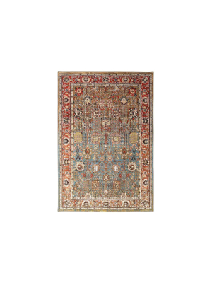 Spice Market Myanmar Rug- Aquamarine