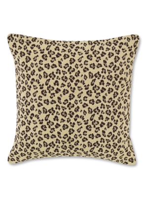 20" X 20" Leopard Decorative Throw Pillow Brown - Tommy Bahama