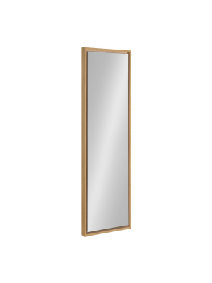 16" X 48" Evans Framed Wall Panel Mirror Natural - Kate And Laurel