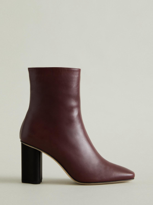 Lisa Heeled Leather Ankle Boot