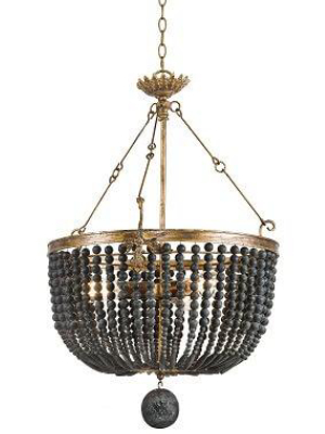 Fabian Wood Bead Chandelier By Southern Living