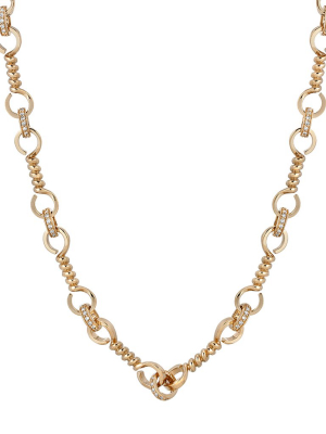 Twist Bar Link Necklace - Diamond